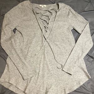 Long Sleeve Draw String Top